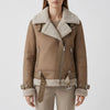 Lined Zip-Front Moto Jacket for Women