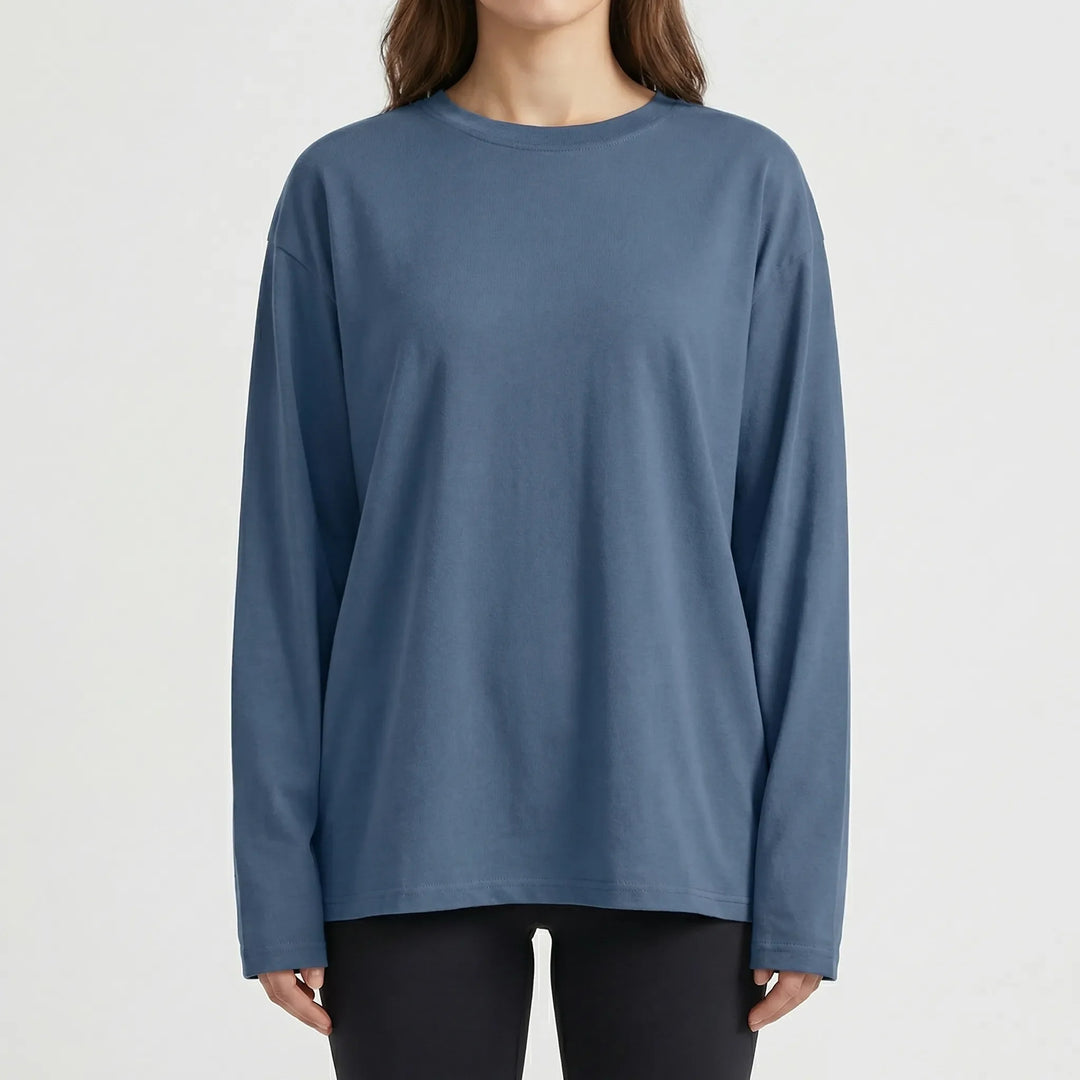 Slouvera - Oversized Crewneck Long Sleeve Top