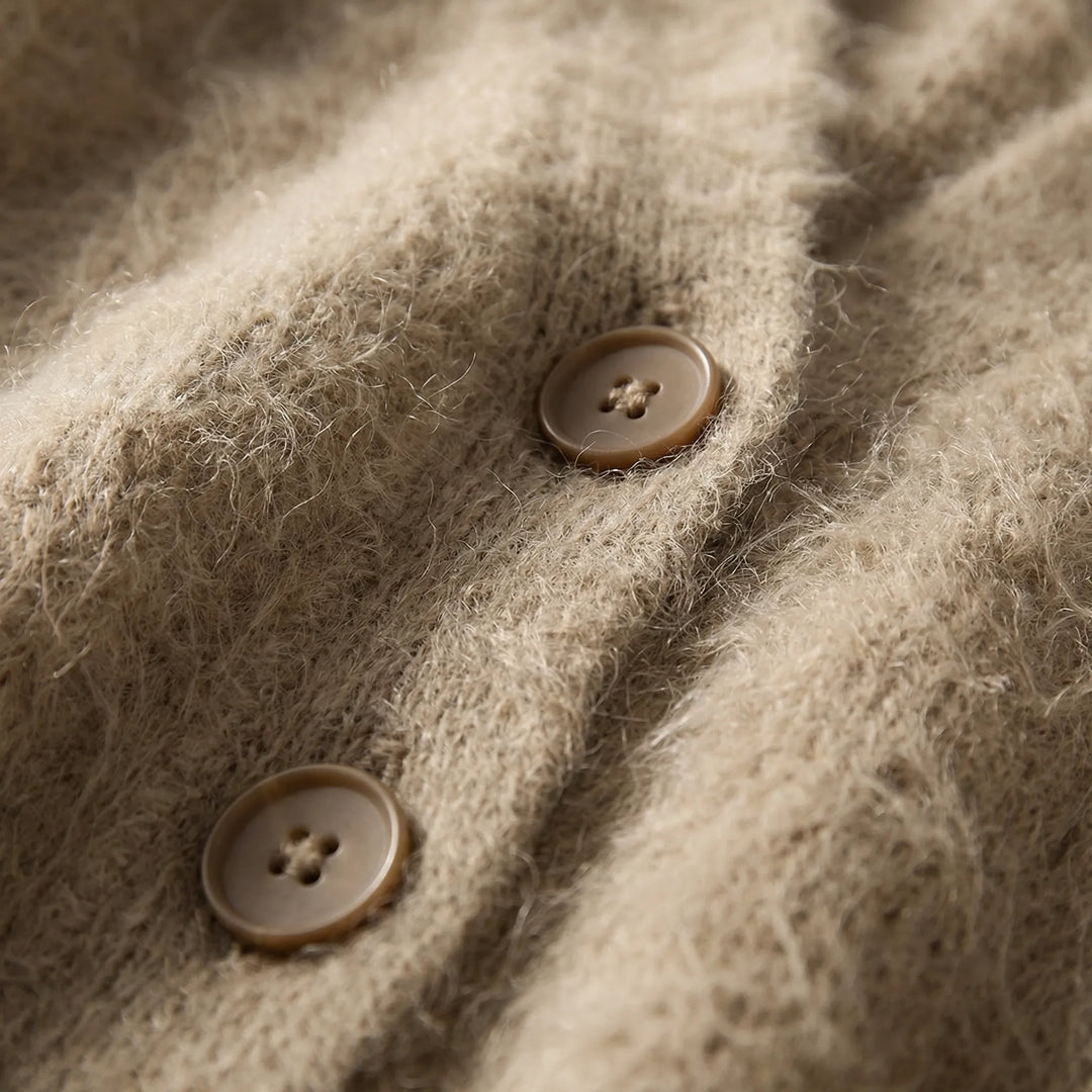 Softrelle - V-Neck Button-Front Women's Cardigan