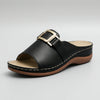 Open-Toe Low Wedge Slide Sandal for Women