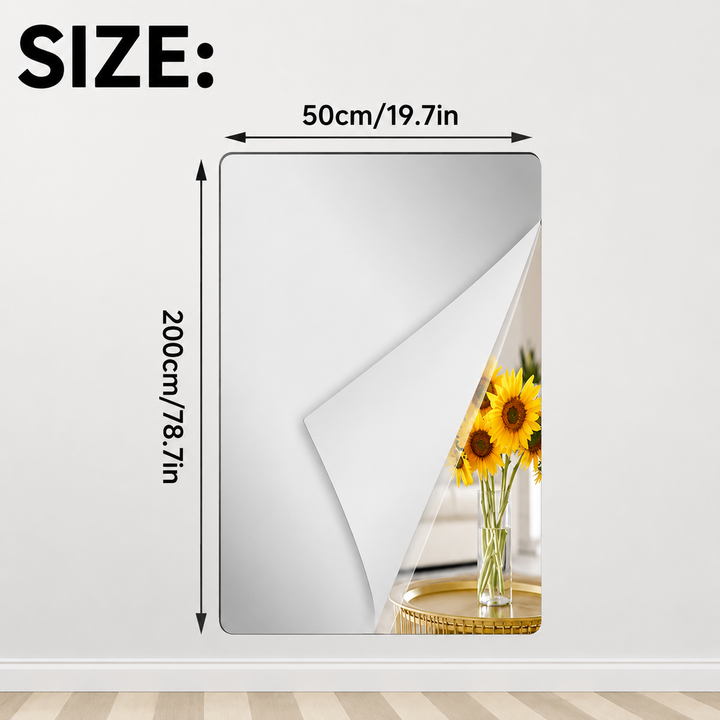 Self-Adhesive Mirror Film | Shatterproof & Cut-to-Size | Crystal Clear