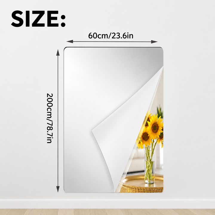 Self-Adhesive Mirror Film | Shatterproof & Cut-to-Size | Crystal Clear
