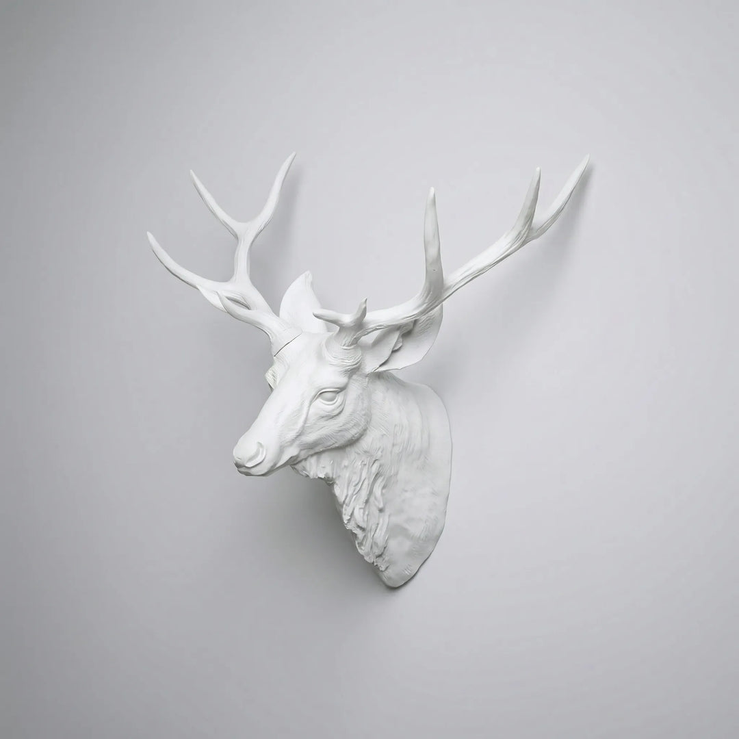 Stagvara - Faux Stag Head Wall Mount Sculpture