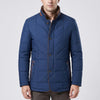 Quilted Button-Front Stand Collar Jacket for Men