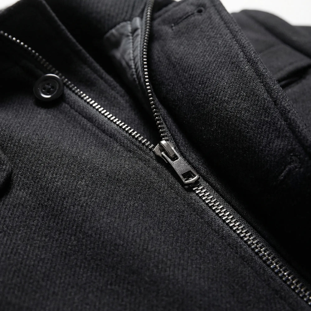 Strovex - Notched Collar Men's Overcoat