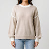 Oversized Colorblock Knit Pullover