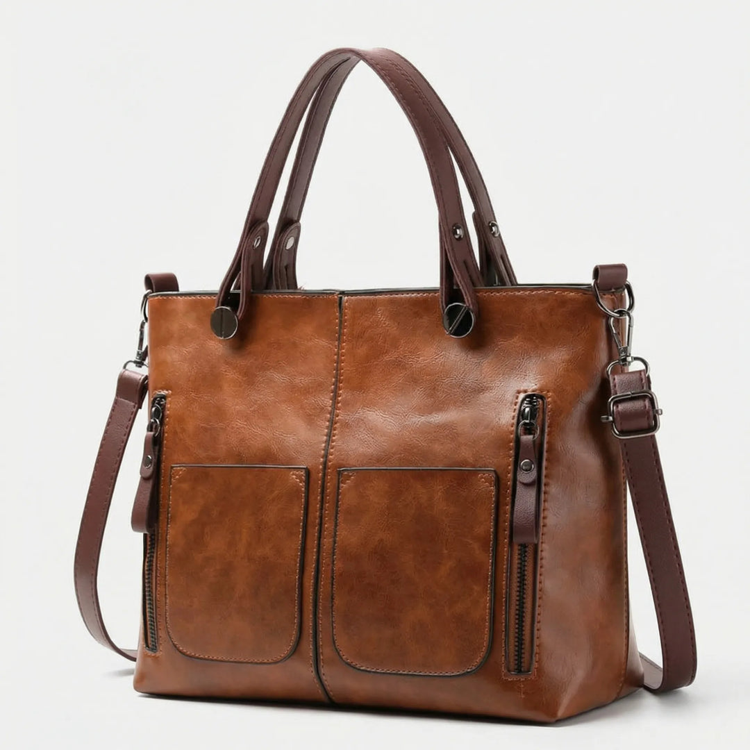 Struxen - Structured Top-Handle Shoulder Bag