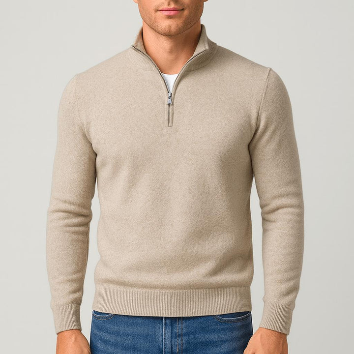Men's Merino Wool Sweater with V-Neck