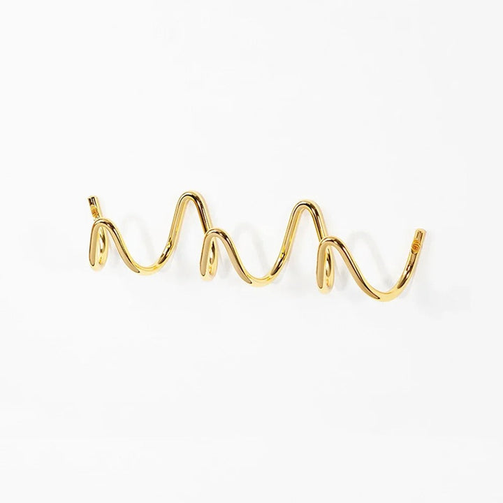 Wrought Iron Wall Coat Rack Wave Design for Hallway, Bedroom and Bathroom