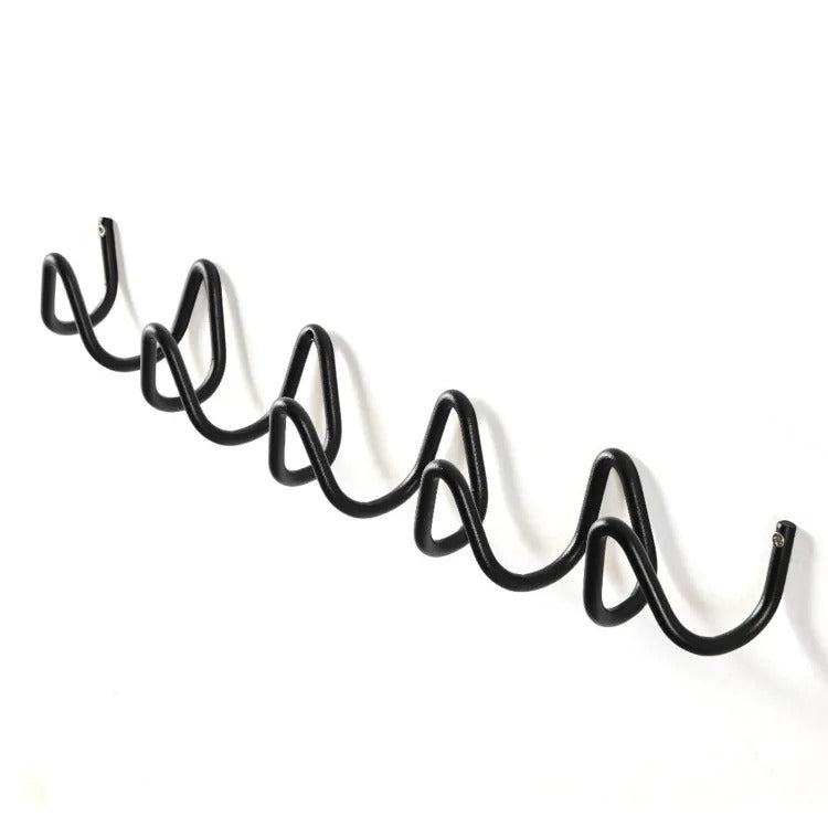 Wrought Iron Wall Coat Rack Wave Design for Hallway, Bedroom and Bathroom