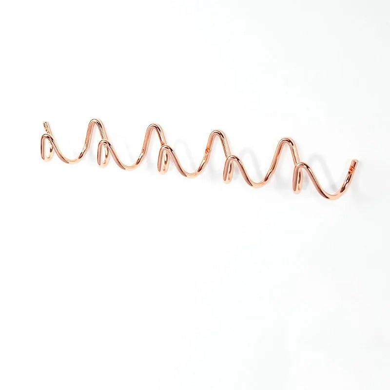 Wrought Iron Wall Coat Rack Wave Design for Hallway, Bedroom and Bathroom