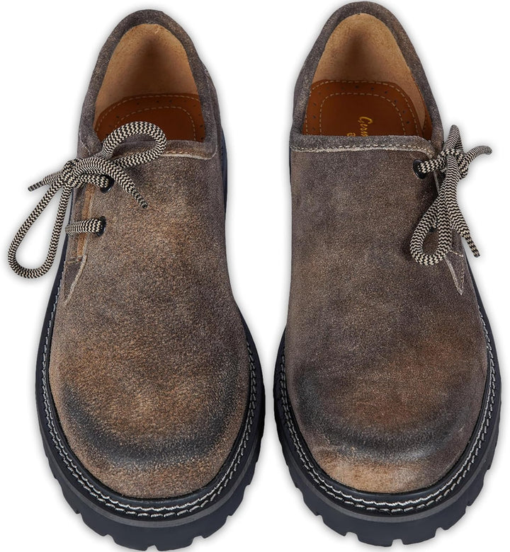 Men's Traditional Bavarian Suede Haferl Shoes – Oktoberfest 2026