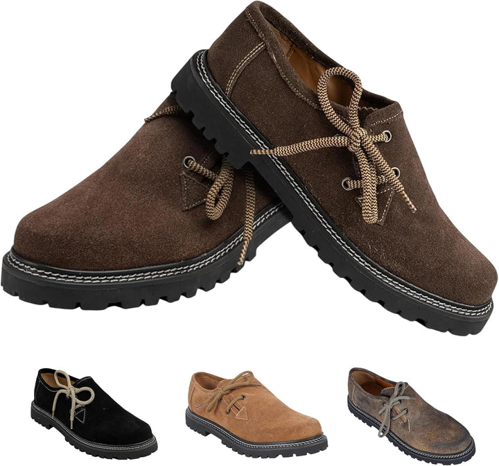 Men's Traditional Bavarian Suede Haferl Shoes – Oktoberfest 2026