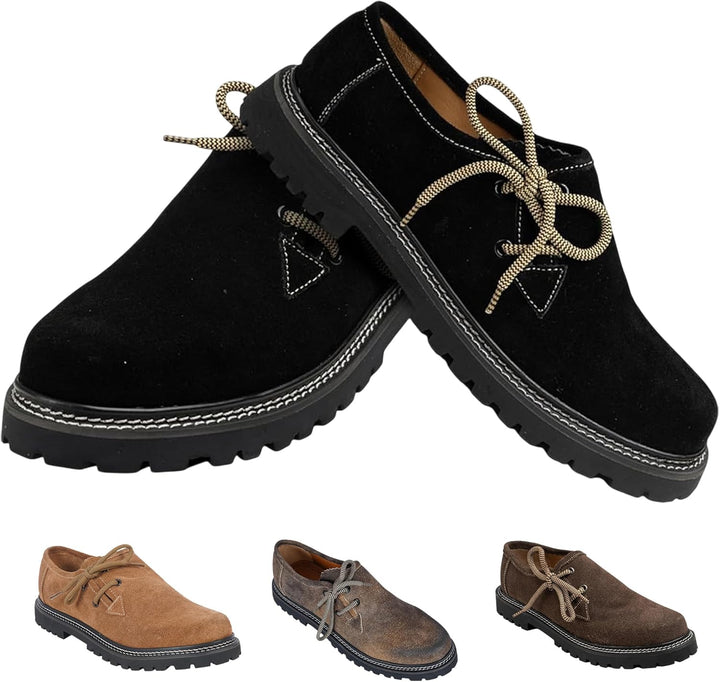 Men's Traditional Bavarian Suede Haferl Shoes – Oktoberfest 2026