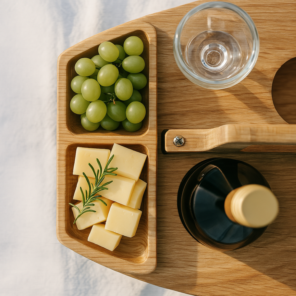 Portable Wooden Picnic Wine Table – WineNest