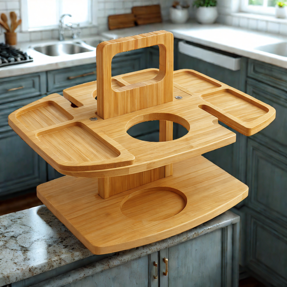 Portable Wooden Picnic Wine Table – WineNest