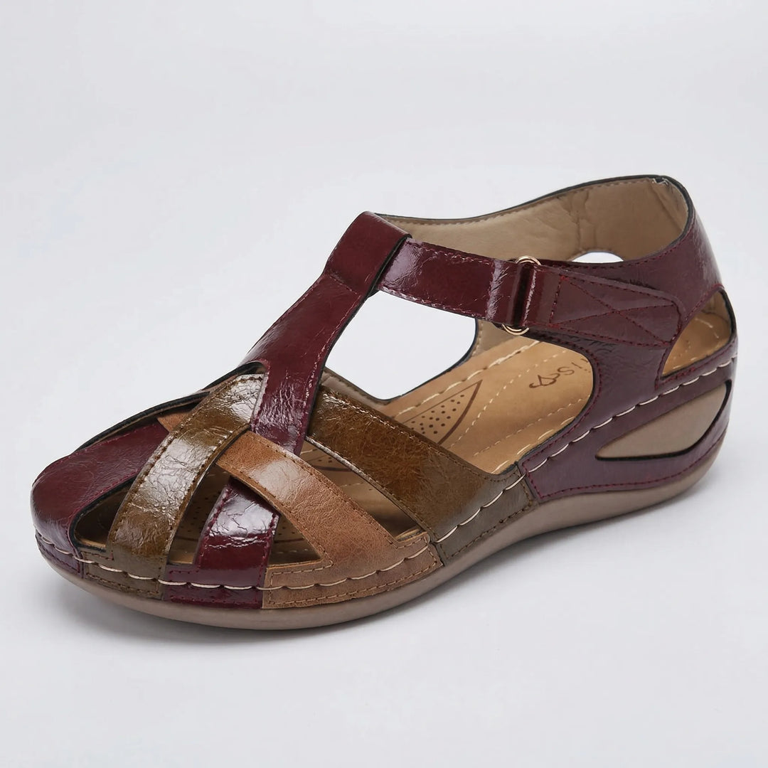 Trestova - Vintage-Style Closed-Toe Wedge Sandal