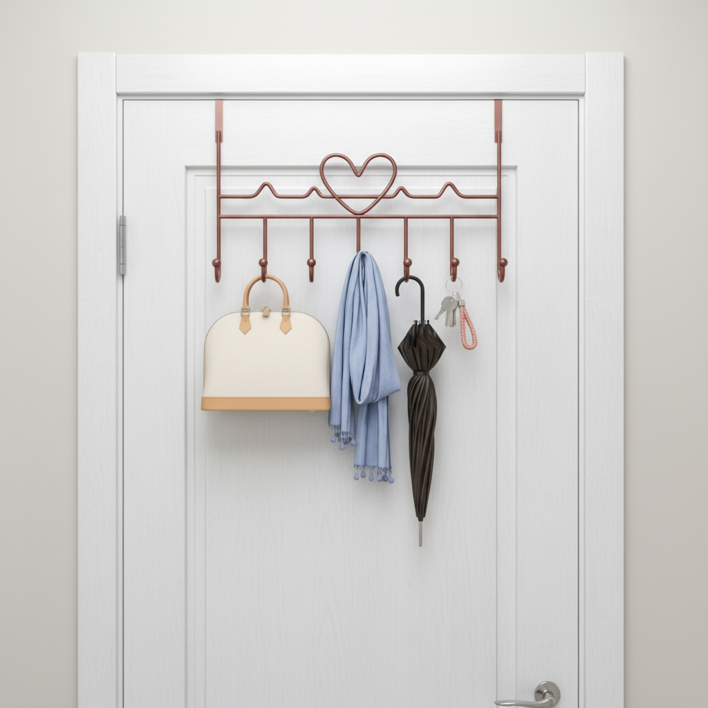 Over-the-Door Metal Coat Hook Rack – OverMount