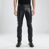 Slim-Fit Faux Leather Men's Pants