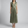 Sleeveless Deep V-Neck Midi Dress for Women
