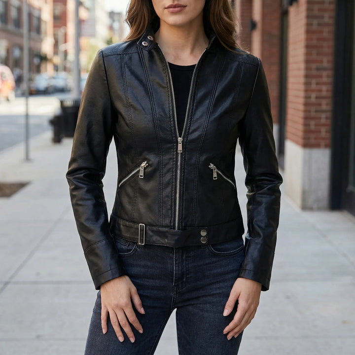 Velourex - Structured Moto-Style Women's Jacket