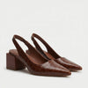 Pointed Toe Slingback Mid-Heel Sandal