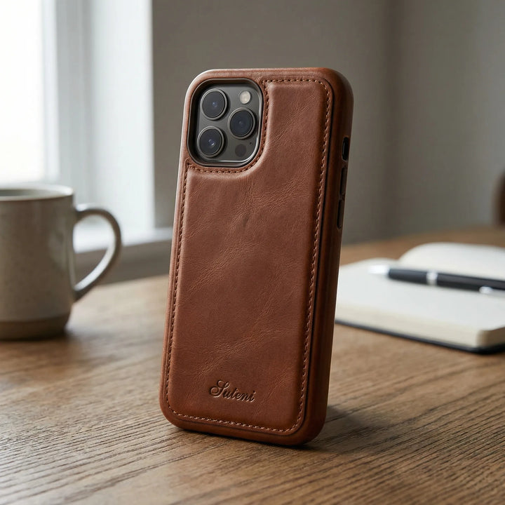 Velvaro - Textured Folio iPhone Case With Card Slot
