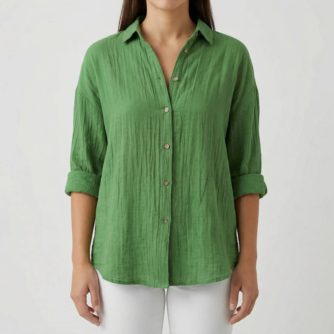 Veralux - Relaxed Fit Button-Down Women's Shirt