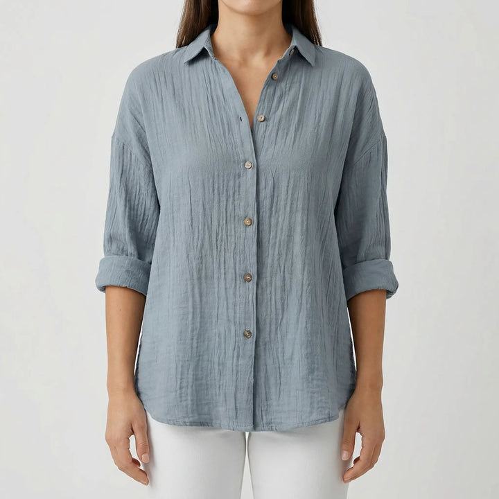 Veralux - Relaxed Fit Button-Down Women's Shirt