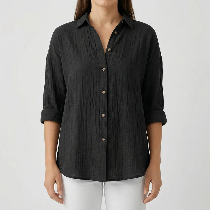 Veralux - Relaxed Fit Button-Down Women's Shirt