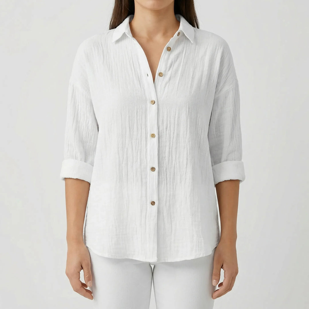 Veralux - Relaxed Fit Button-Down Women's Shirt
