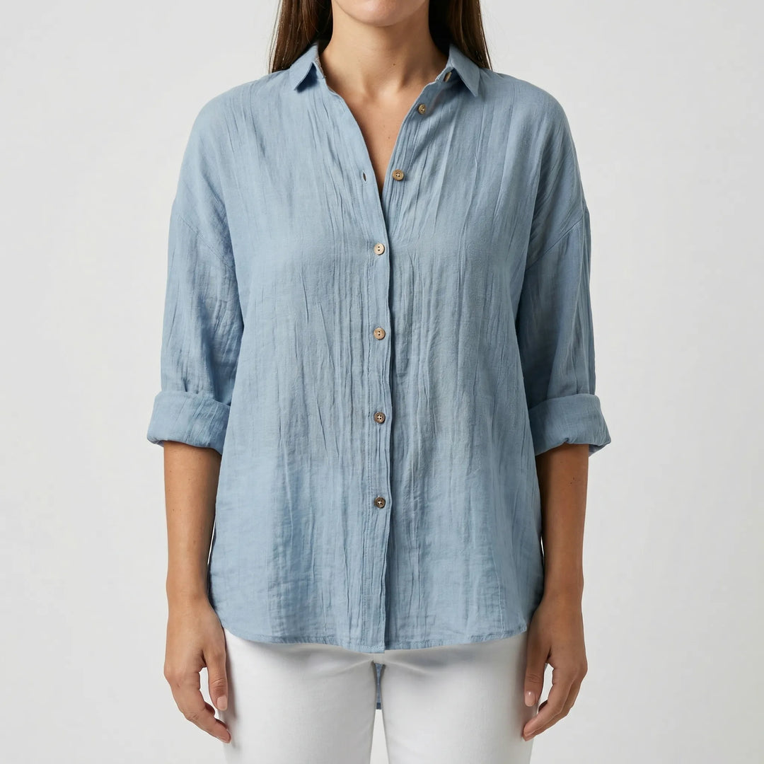 Veralux - Relaxed Fit Button-Down Women's Shirt