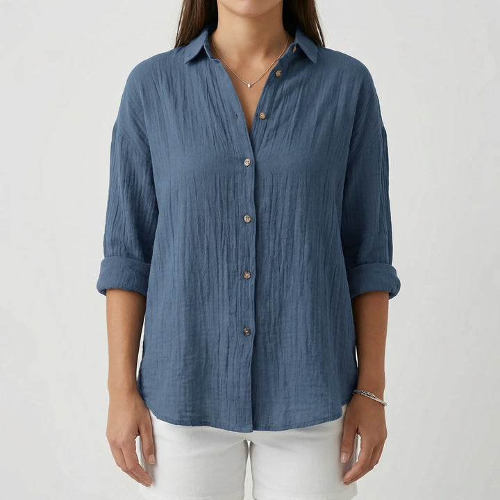 Veralux - Relaxed Fit Button-Down Women's Shirt