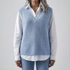 Sleeveless V-Neck Knit Sweater Vest for Women