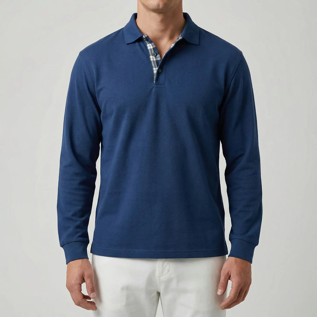 Vestano - Long Sleeve Polo Collar Sweater