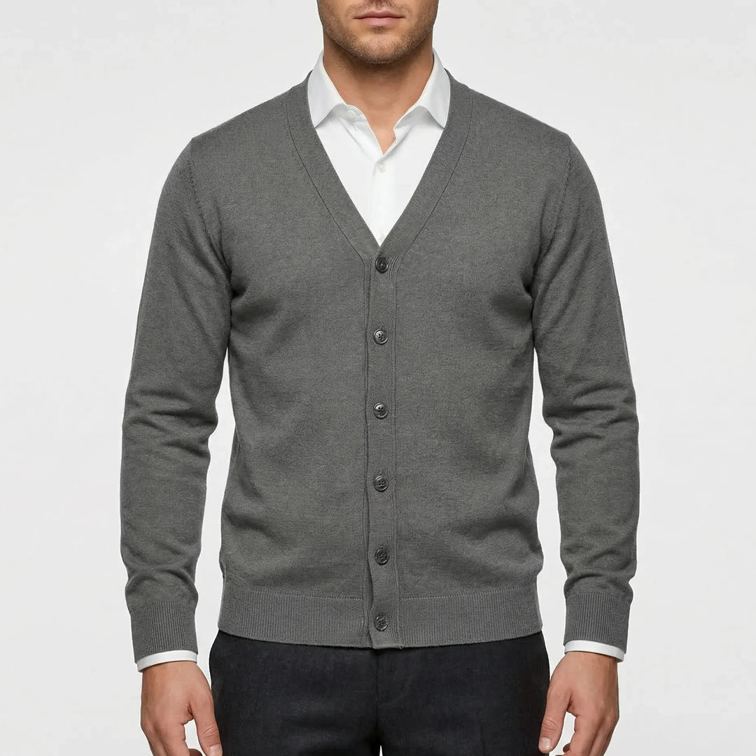 Vestoro - Button-Up Knit Cardigan Vest For Men