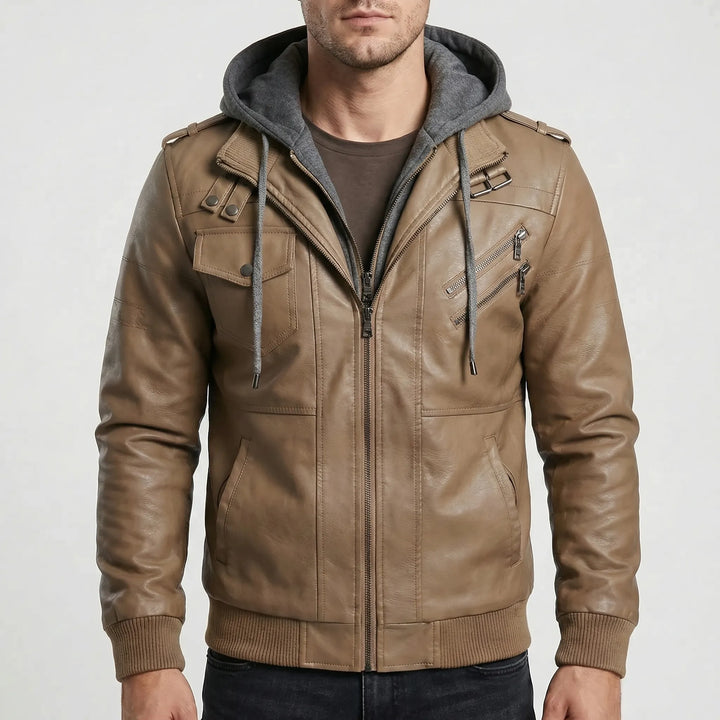 Vexorro - Hooded Bomber-Style Zip Jacket