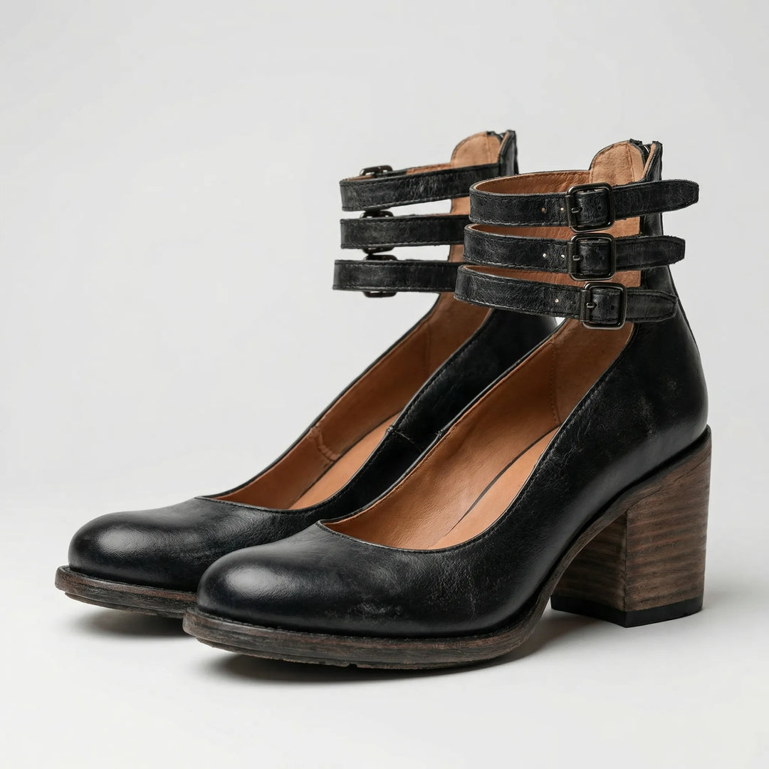Vintrella - Vintage-Inspired Chunky Heel Pump