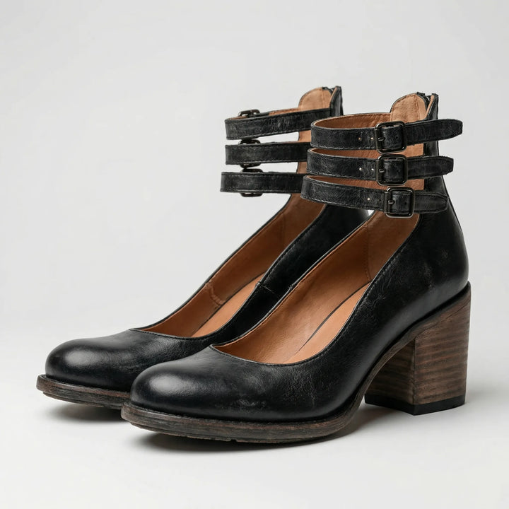 Vintrella - Vintage-Inspired Chunky Heel Pump