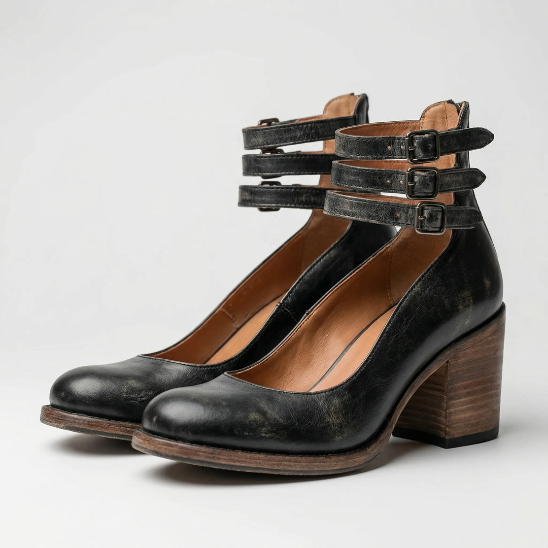Vintrella - Vintage-Inspired Chunky Heel Pump