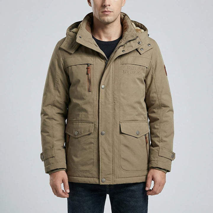 Vorrex - Hooded Quilted Men's Winter Jacket