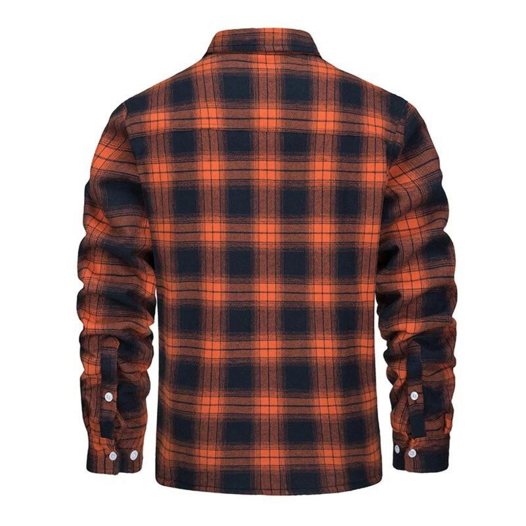 Fleece-Lined Men's Checked Jacket – Arvid Autumn Edition