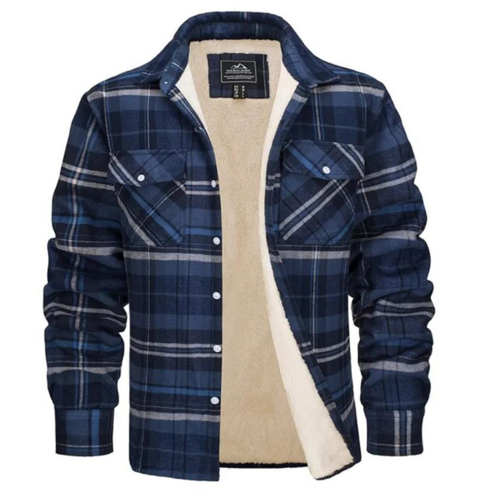 Fleece-Lined Men's Checked Jacket – Arvid Autumn Edition
