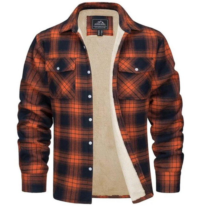 Fleece-Lined Men's Checked Jacket – Arvid Autumn Edition