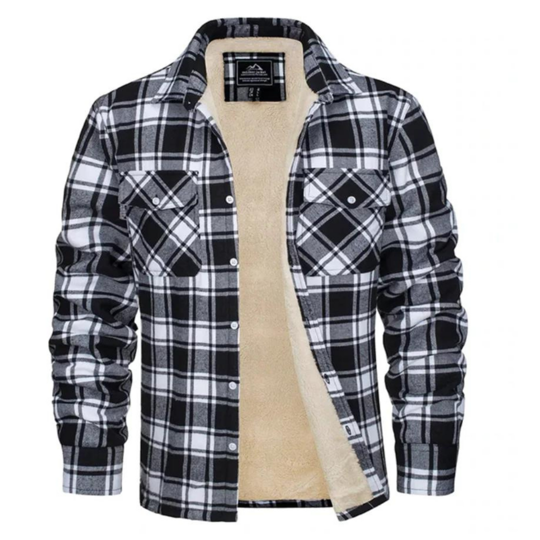 Fleece-Lined Men's Checked Jacket – Arvid Autumn Edition