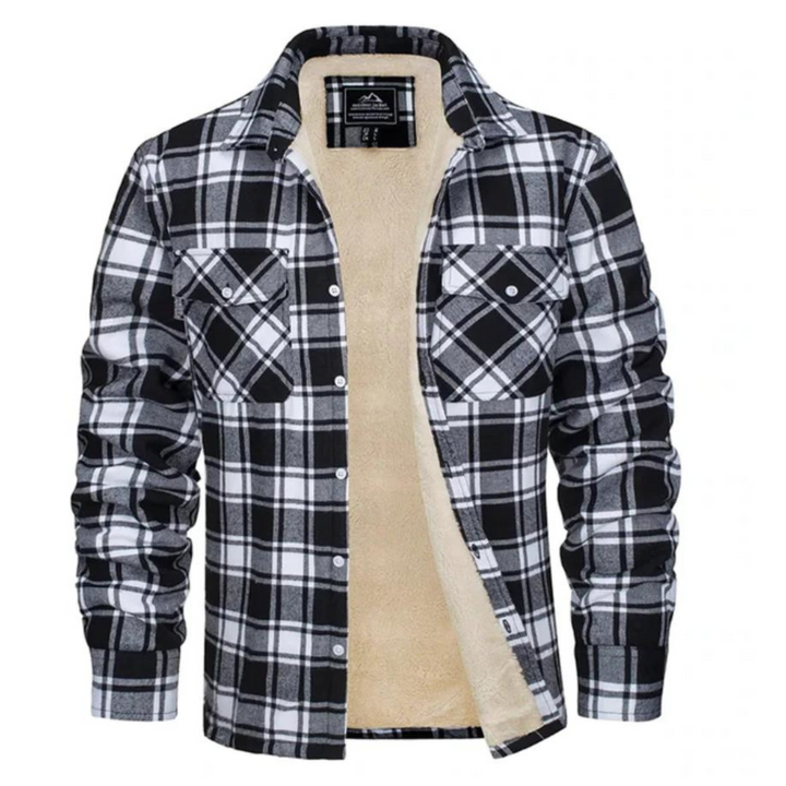 Fleece-Lined Men's Checked Jacket – Arvid Autumn Edition