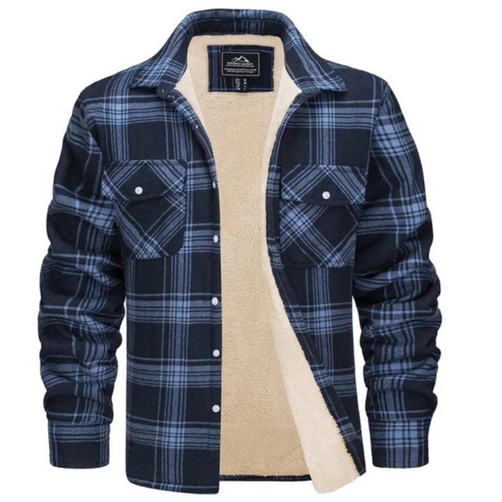 Fleece-Lined Men's Checked Jacket – Arvid Autumn Edition