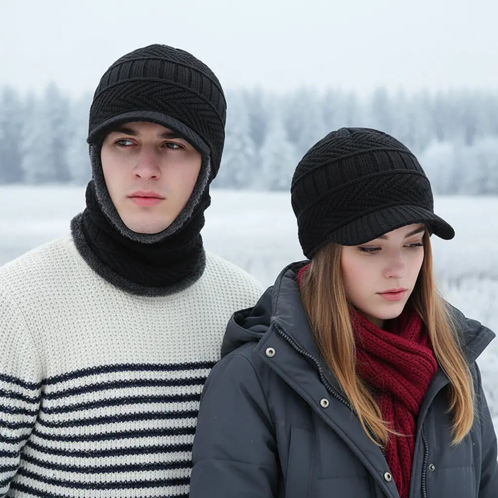 Warm Beanie with Face Cover – WinterCap