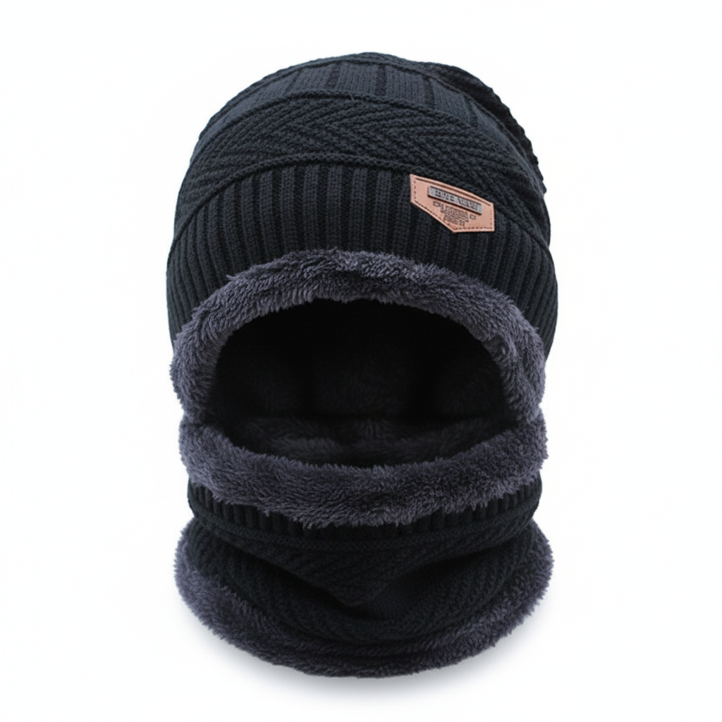 Warm Beanie with Face Cover – WinterCap