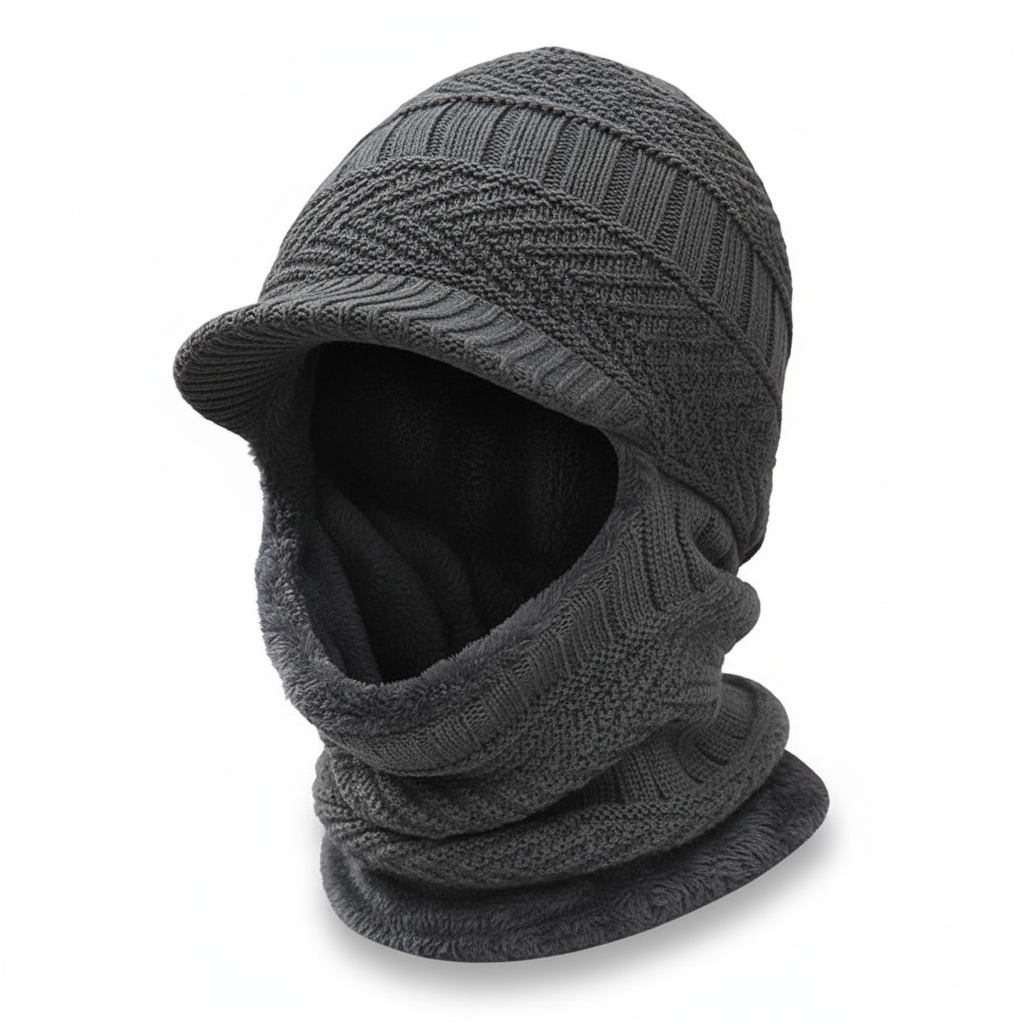 Warm Beanie with Face Cover – WinterCap
